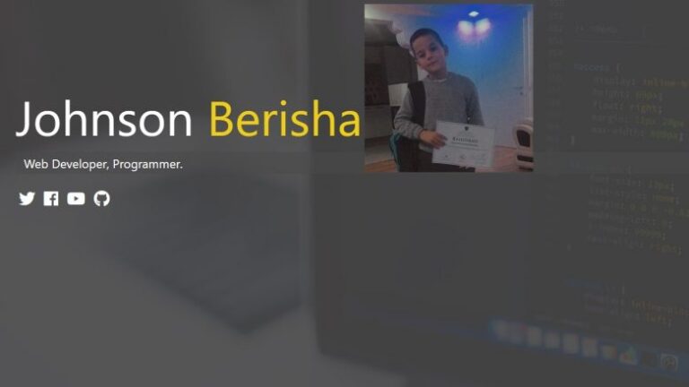 Nëntë vjeçari nga Klina, Gjonson Berisha i cili ka arritur të bëhet programer