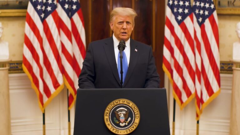 Trump e mban fjalimin lamtumirës nga Shtëpia e Bardhë (Video)