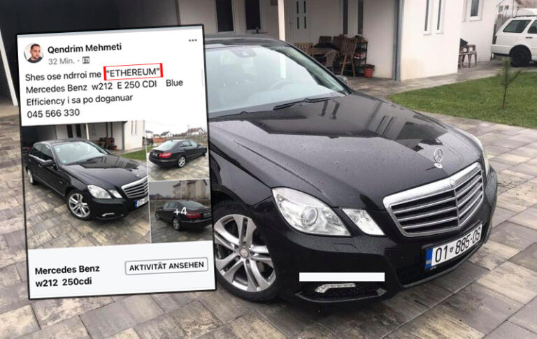 Rast i rrallë: Kosovari shkëmben veturën Mercedes me kryptovalutën Etherum