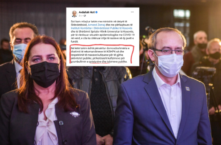 Kërkoi kufizim të tubimeve, Hotit ia përkujtojnë se LDK i ka borxh 10 mijë euro për shkeljet gjatë fushatës