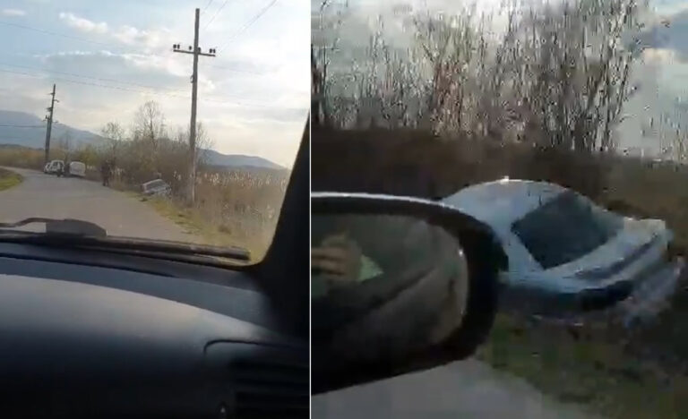 Vetaksident në Prizren, vetura përfundon në ara