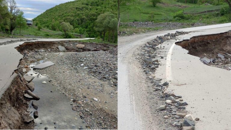 Dëmtohet rëndë rruga në fshatin Marec, kjo është arsyeja
