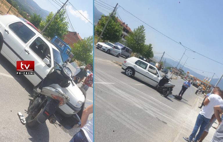 Aksident në Prizren, lëndohet një motoçiklist