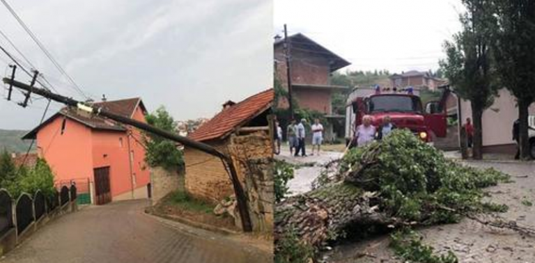 Era e fortë dhe shiu shkakton dëme në Suharekë