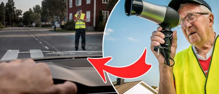 Suedi: Plaku mashtron keq shoferët që vozisin shpejt: Del në rrugë me tharës flokësh si radar