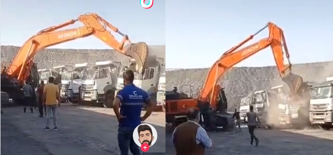 Sirnak të Turqisë: Nuk ia dha rrogën shefi, punëtori merr buldozerin dhe i shkatërron pesë kamionë