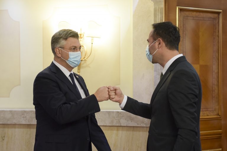 Kryetari Glauk Konjufca priti në takim kryeministrin e Kroacisë, Andrej Plenković