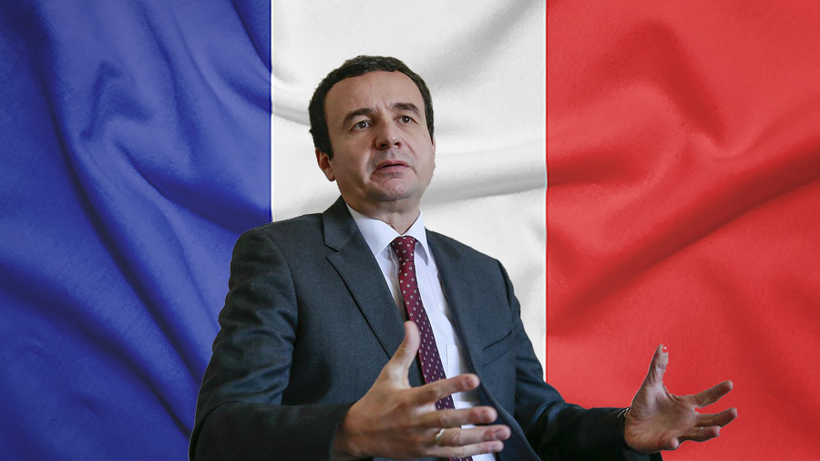 France flag crumpled with fabric texture