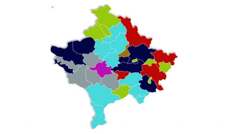 Harta e re e komunave në Kosovë