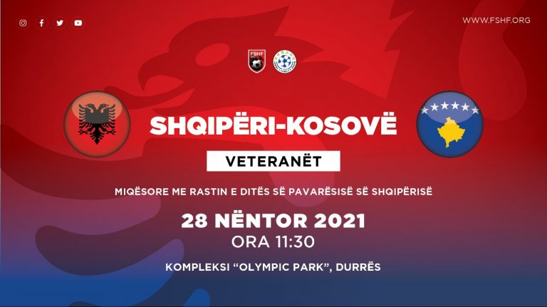 Veteranët e Shqipërisë dhe Kosovës rikthehen në fushë, tjetër miqësore në Ditën e Pavarësisë