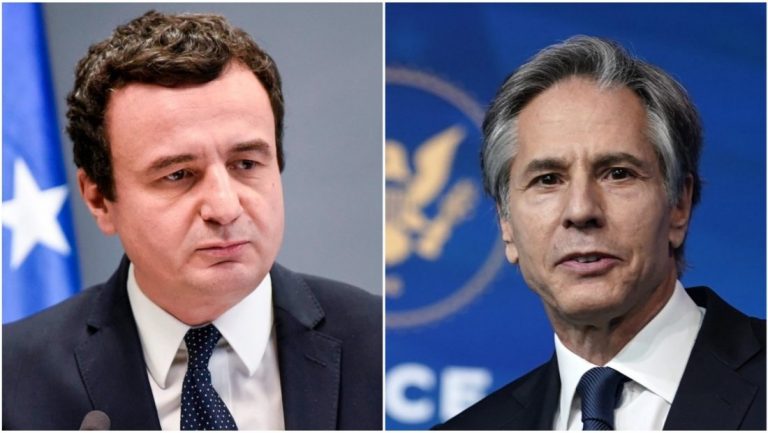 Sekretari amerikan Blinken i shkruan letër Kurtit, përsërit mbështetjen për Kosovën
