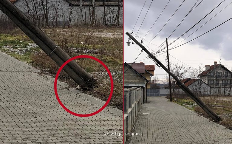 Shtylla elektrike rrezikon banorët në fshatin Lutogllavë të Prizrenit