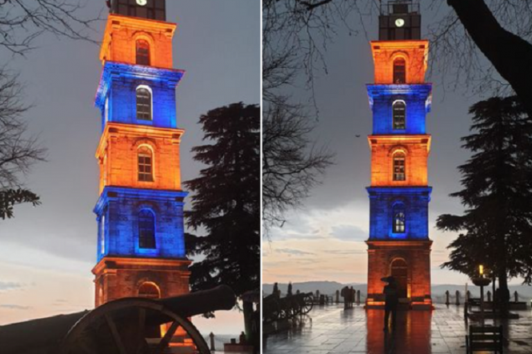 Sahat Kulla e Turqisë vesh ngjyrat e flamurit të Kosovës