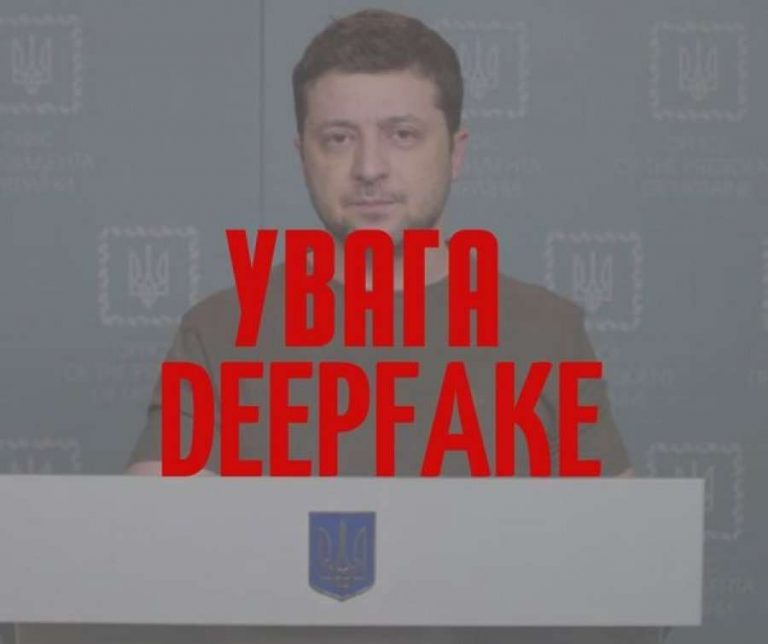 TV ruse bëjnë video-montazh me Zelenskyn duke shpallur kapitullimin e Ukrainës