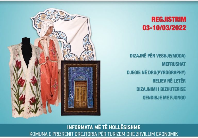 Zgjatet afati për aplikim në Drejtorinë e Turzimit në kurset për aftësim, zanate dhe punime dore