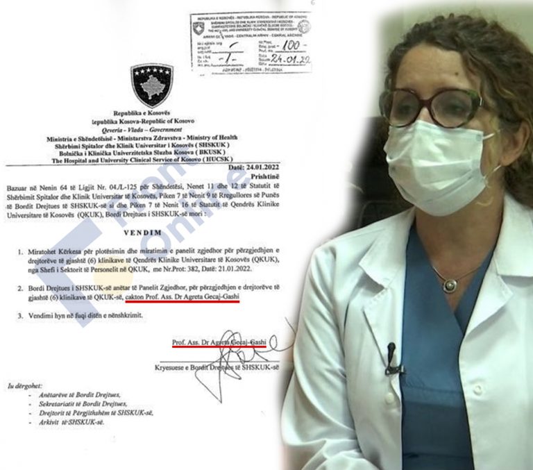 Kryesuesja e Bordit të SHSKUK-së e cakton veten në Komision