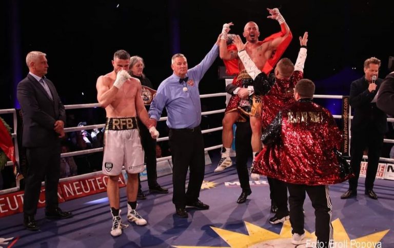 Momenti ku Armend Xhoxhaj, shpallet fitues titulljn WBO Inter – Continetal (Foto)