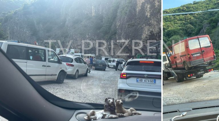 Aksident në rrugën Prizren – Reçan, krijohen kolona të gjata