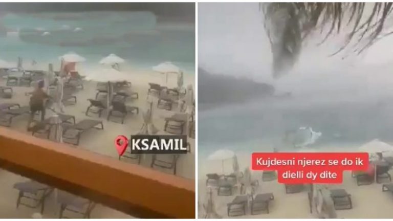 Moti i keq përfshin edhe jugun e Shqipërisë, erërat e forta godasin Ksamilin (Video)