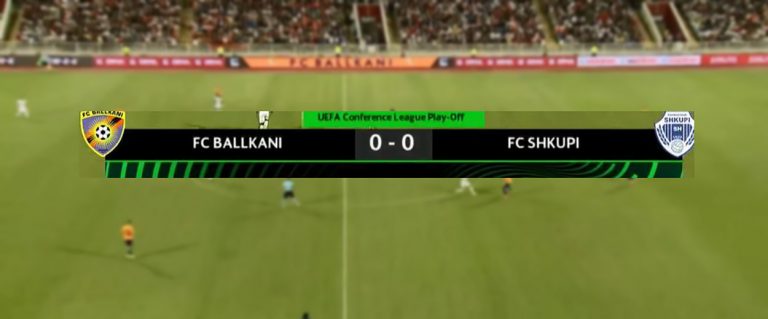 Mbyllet pjesa e parë në ndeshjen Ballkani – Shkupi me rezultat 0 : 0