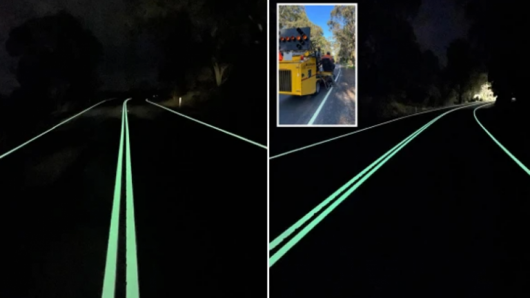 Imazhet e autostradës së ndritshme në Australi bëhen virale