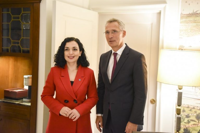 Osmani takohet me Stoltenbergun, flasin për anëtarësimin e Kosovës në NATO