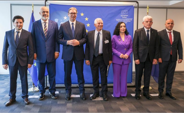 Borrell pret në New York liderët e Ballkanit Perëndimor, pjesë edhe Osmani e Rama (Foto)