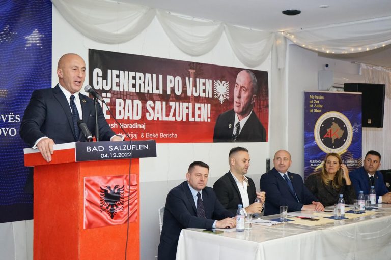 Haradinaj mban takim me bashkatdhetarë në Gjermani, i informon për marrëveshjen finale Kosovë – Serbi