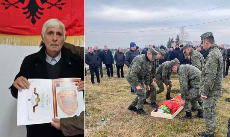 Erdhi nga Franca bashkë me bijën për t’iu bashkangjitur UÇK-së, sot iu dha lamtumira e fundit ish-ushtarit, Sefedin Vitija