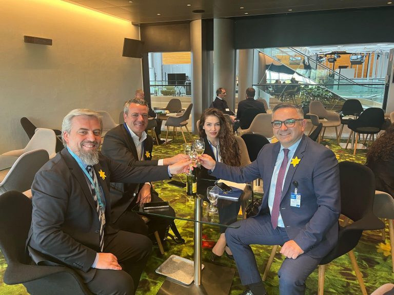 Deputetët e Kuvendit cakërrojnë gotat, festojnë për antarësimin në Këshillin e Evropës