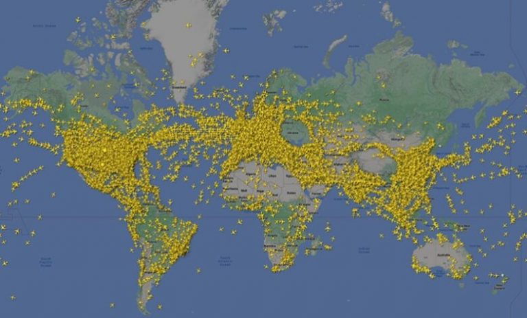 Radari i fluturimit njoftoi se sa avionë ishin në qiell në një ditë