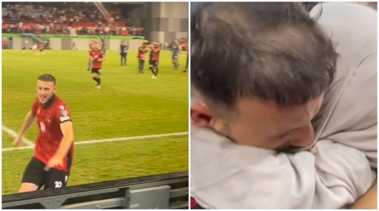 Veprimi i Ismajlit që s’u pa në TV: Shkoi në tribuna dhe përqafoi nënën e tij pas fitores kundër Polonisë
