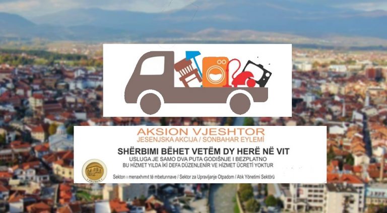 Nga data 1 deri më 7 nëntor zhvillohet aksioni vjeshtor për grumbullimin e mbeturinave të vëllimshme në Prizren