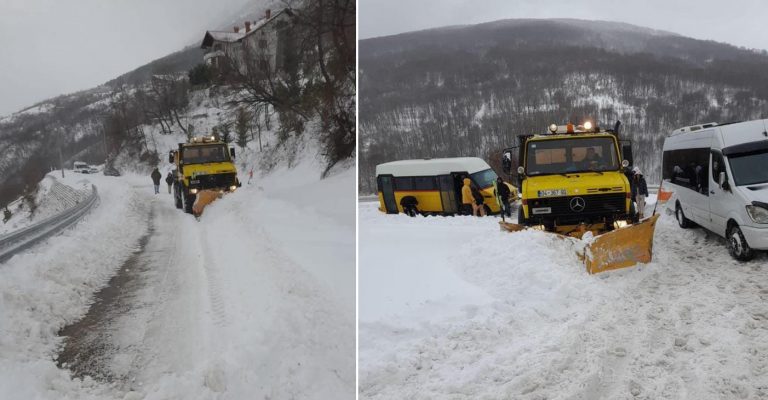 “Ekoregjioni” iu del në ndihmë kompanive kompetente për pastrimin e borës në rrugën Prizren – Prevallë
