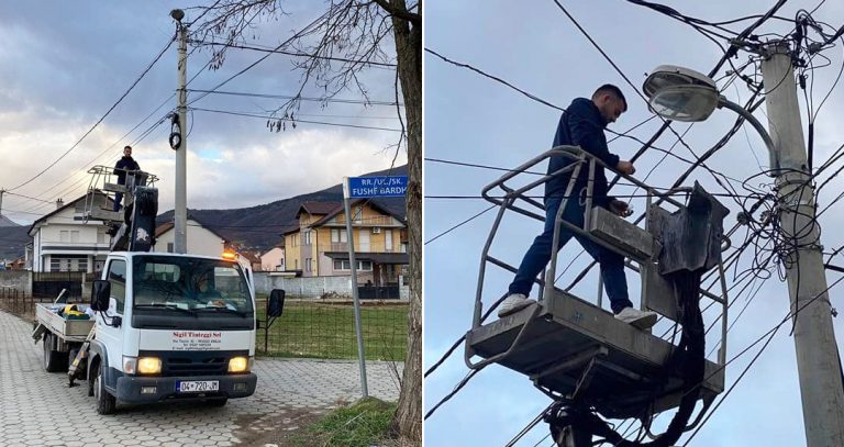 Bëhet riparimi i tërësishëm i rrjetit të ndriçimit publik në lagjen “Bajram Curri”