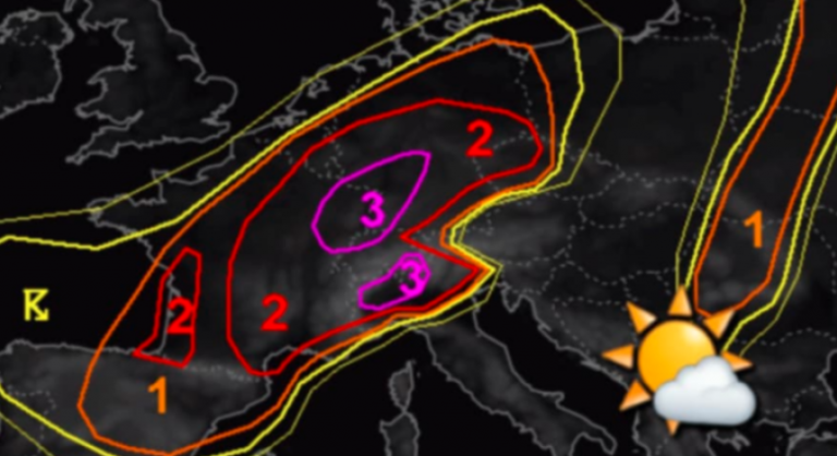 Estofex: Stuhi masive në Evropë sonte, potencial edhe për tornado!   