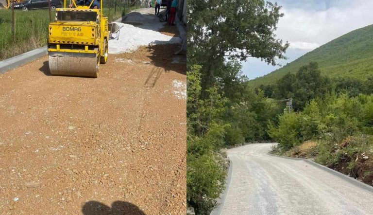 Vazhdon kubëzimi i 16 akseve rrugore në fshatin Kushnin të Hasit