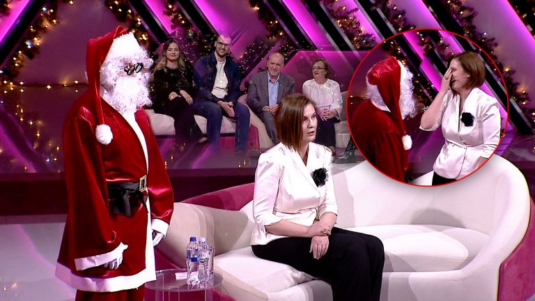 Bashkëshortja e Komandant Drinit, Hajrie Rexha, surprizohet në emision nga nipi si “Babagjyshi sekret”