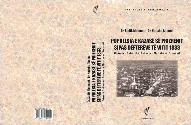 Instituti Albanologjik boton veprën studimore “Popullësia e Kazasë së Prizrenit sipas defterëve të vitit 1833”