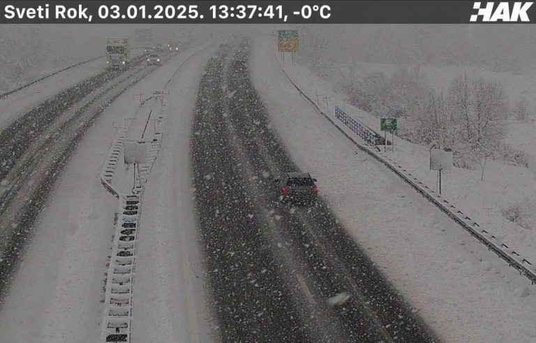 Mot i acartë dhe borë në Kroaci: Trafiku i vështirësuar në disa zona