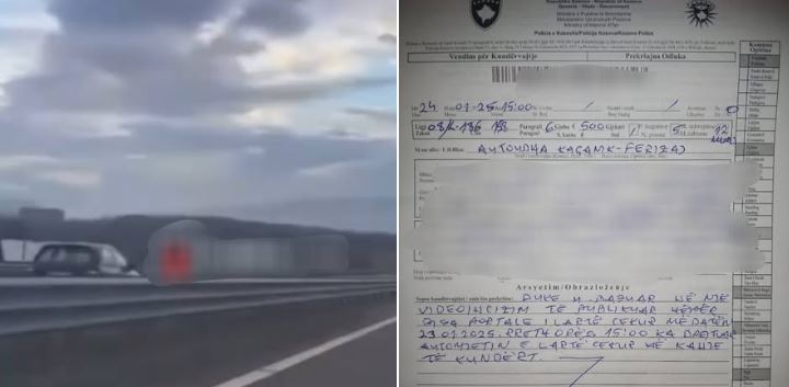 Voziti në kah të kundërt në autostradë, Policia ia ndalon shoferit drejtimin e automjetit për një vit