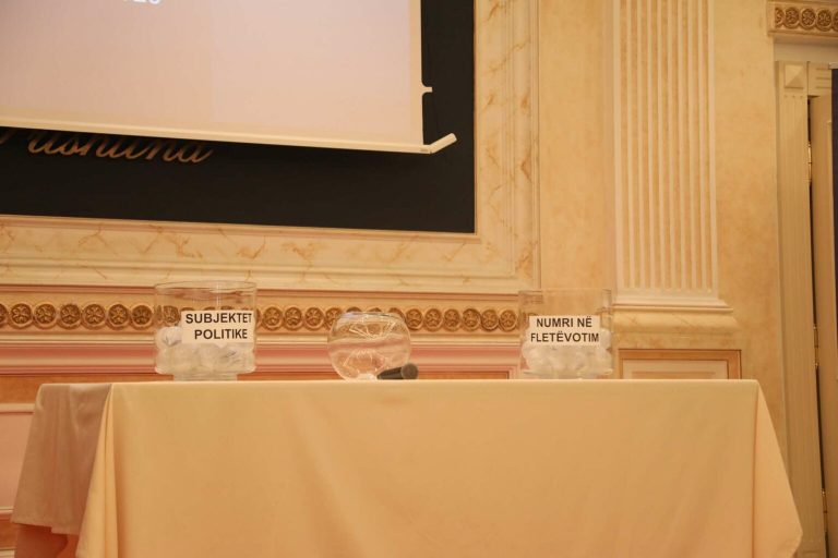Hidhet shorti për renditjen e subjekteve politike për zgjedhjet e 9 shkurtit