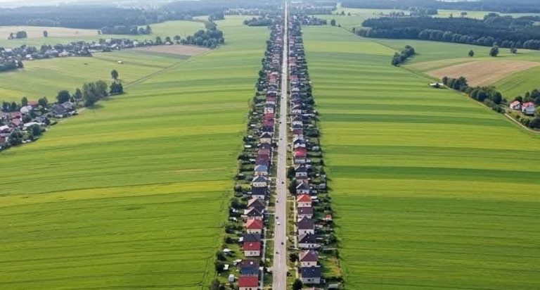 Fshati polak ku të gjithë 6000 banorët jetojnë në të njëjtën rrugë