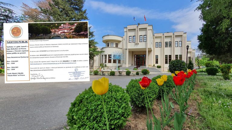 Komuna e Prizrenit njofton se sot do të mbahen dy takime publike për Buxhetimin me Pjesëmarrje