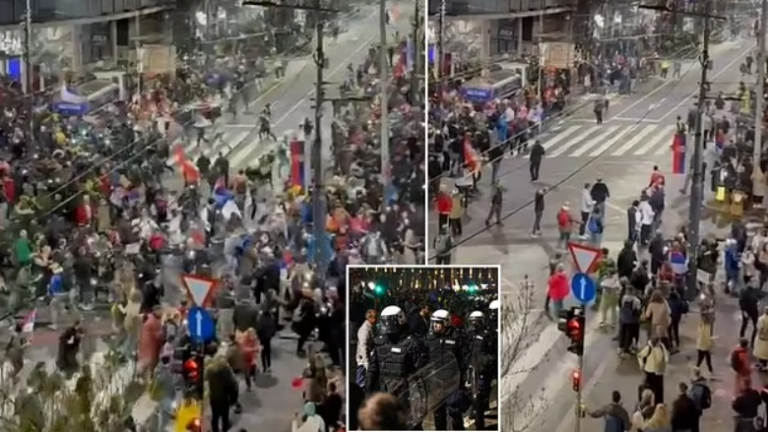 CNN rikthen pamjet, momenti kur dyshohet se u përdor arma sonike ndaj protestuesve në Serbi