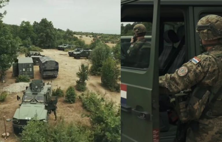 Ushtarët kroatë të KFOR-it patrullojnë në Vërmicë