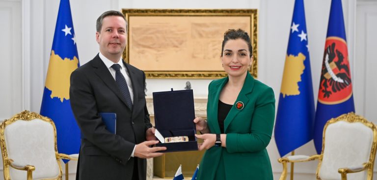 Presidentja Osmani priti në takim lamtumirës ambasadorin e Finlandës, Matti Nissinen