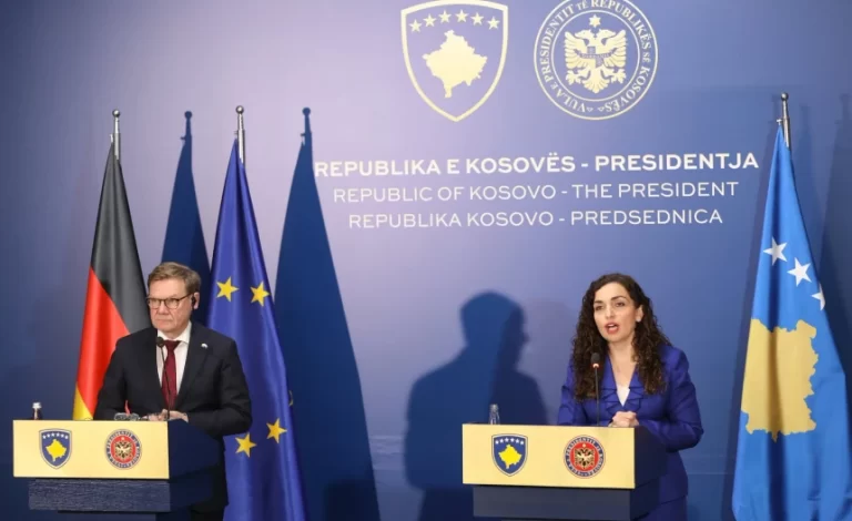 Osmani insiston për anëtarësimin e Kosovës në BE, ministri gjerman kërkon formim të Qeverisë